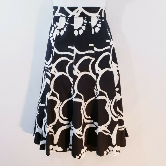 GRACE ELEMENTS Womens‎ Skirt Size 4 Black White Cot - Picture 4 of 8